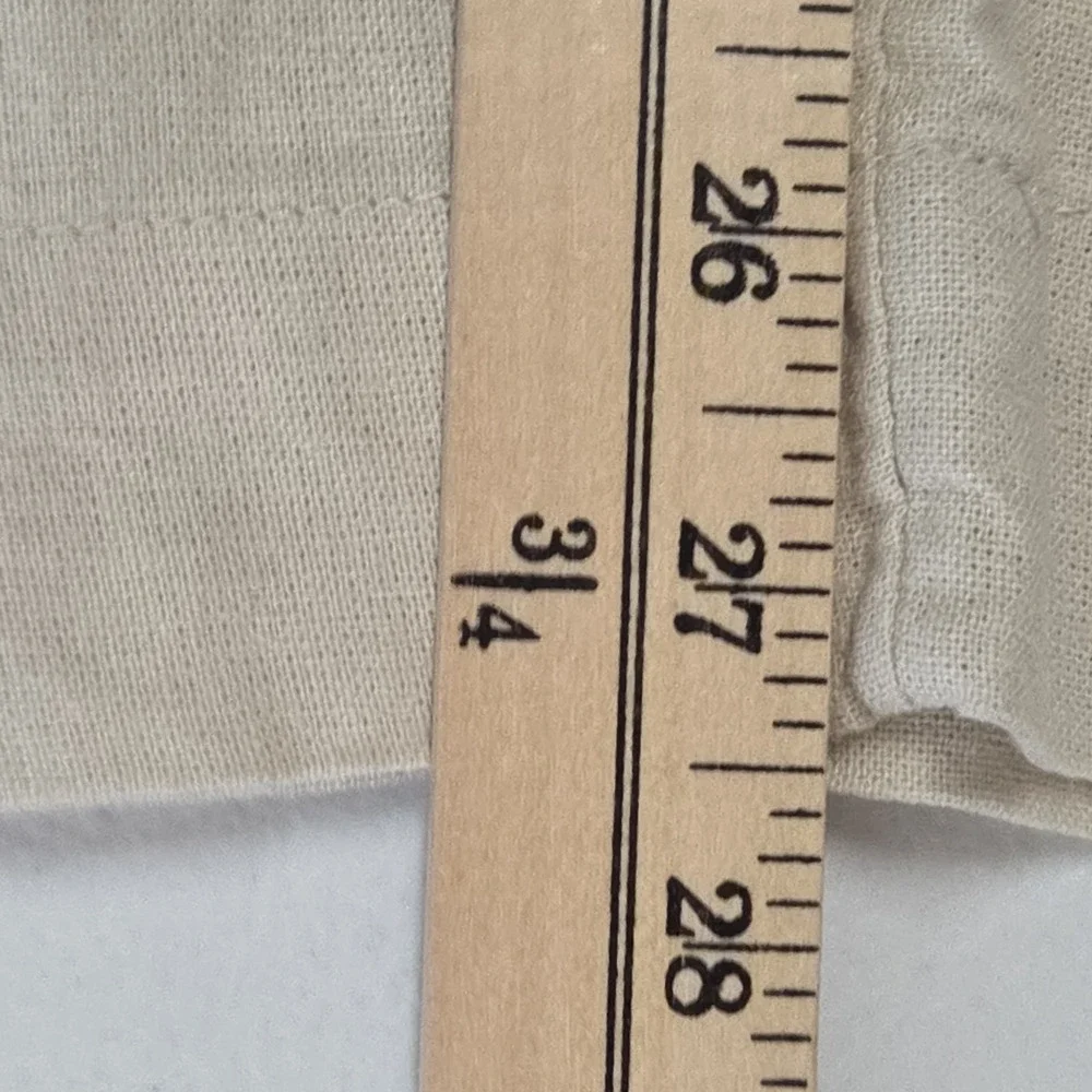 Time and Tru Women's Linen Blend Cargo Pants Beige Drawstring Pull On XXXL 22 NW